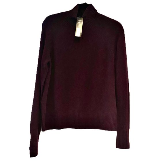 😊Banana Republic Womens Size S Pullover Sweater Turtleneck Purple Recycled NWT - Picture 9 of 9